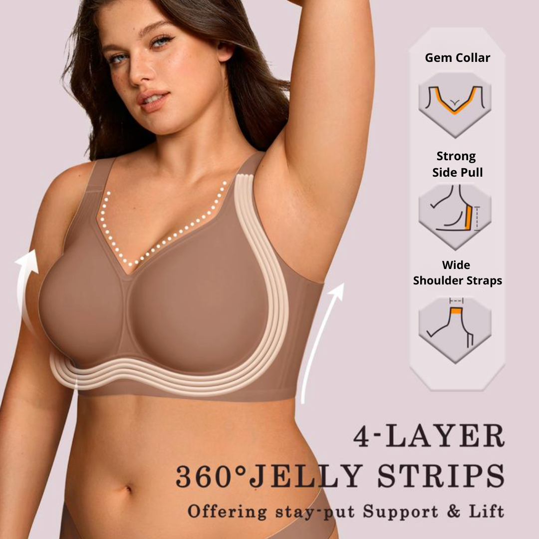 Women’s Supportive Wireless Push-Up Bra – Full Coverage, Seamless, Plus Size