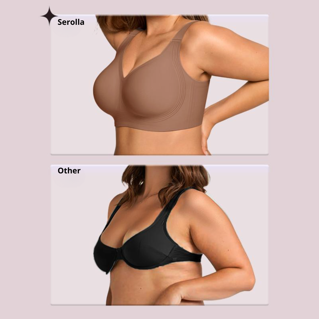Women’s Supportive Wireless Push-Up Bra – Full Coverage, Seamless, Plus Size