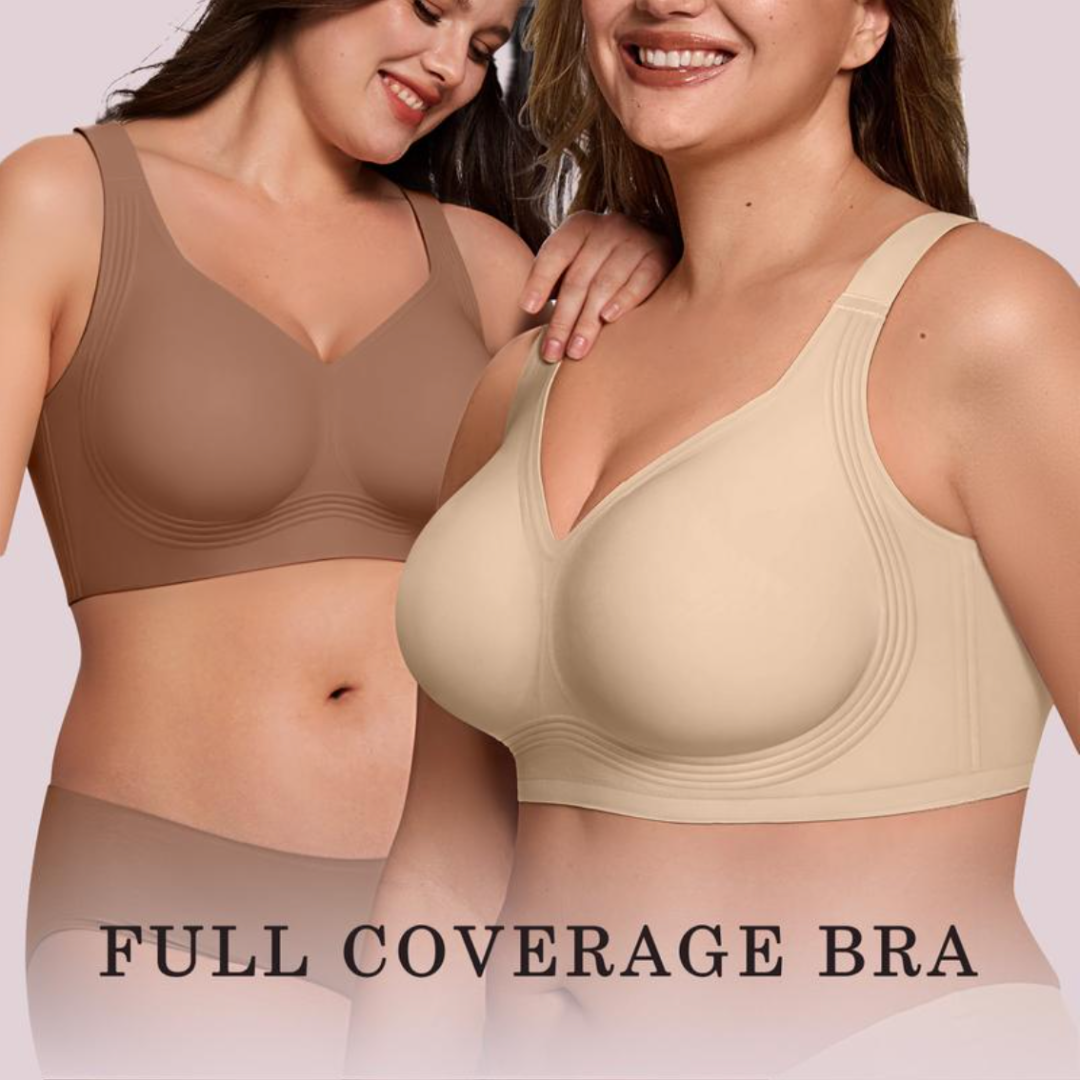Women’s Supportive Wireless Push-Up Bra – Full Coverage, Seamless, Plus Size